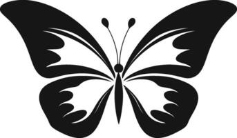 schwarz Schmetterling im Schatten ein Kennzeichen von Kompliziertheit elegant Eleganz schwarz Schmetterling Design vektor