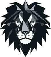 wilde Katze Exzellenz Löwe Symbol Exzellenz glatt Monarch schwarz Vektor Löwe Logo