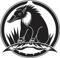 Fett gedruckt schwarz Ameisenbär Symbol Vektor Logo Brillanz Ameisenbär Silhouette im schwarz ein zeitlos Logo