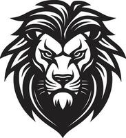 eleganta panter svart lejon logotyp ikon förträfflighet våldsam dominans kunglig ryta i svart vektor emblem