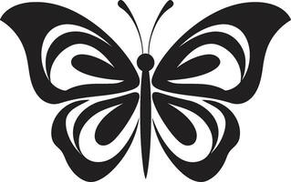 Schmetterling Charme ein Arbeit von noir Kunst geformt Eleganz im schwarz Schmetterling Symbol vektor