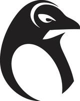 majestätisch Pinguine ein modern Tierwelt Meisterstück im schwarz künstlerisch Natur schwarz Pinguin Designs Huldigung zu das Antarktis vektor