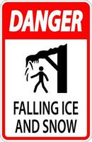 Eis und Schnee Warnung Zeichen Vorsicht - - fallen Eis und Schnee Zeichen vektor