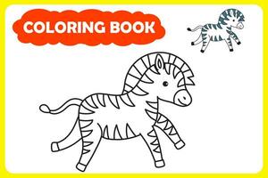 Färbung Buch zum Kinder. Vektor Illustration von afrikanisch Tier