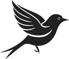 Taube Silhouette Logo Kolibri Vektor Emblem