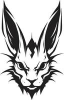 minimalistisk kanin monogram graciös kanin silhuett mark vektor