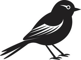ebon förträfflighet antenn emblem befjädrad serenad onyx sångfågel charm vektor