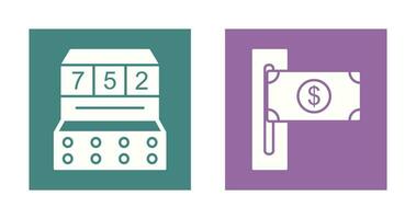 Slot Maschine und Slot von Rechnungen Symbol vektor