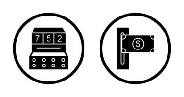 Slot Maschine und Slot von Rechnungen Symbol vektor