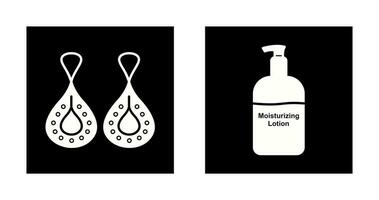 Ohrring und Lotion Symbol vektor