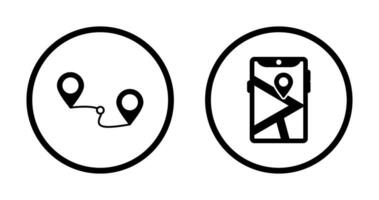 Route und Geographisches Positionierungs System Symbol vektor