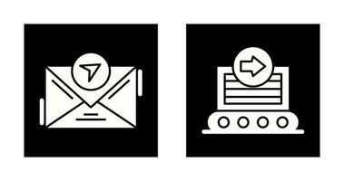 Botschaft und Container Symbol vektor