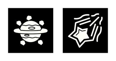 Saturn und Schießen Star Symbol vektor