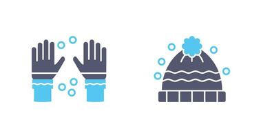 Winter Handschuhe und Winter Hut Symbol vektor