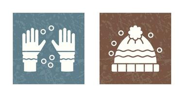 Winter Handschuhe und Winter Hut Symbol vektor