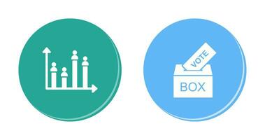 Giing Abstimmung und Kandidat und Graph Symbol vektor