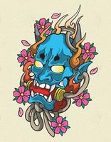 hannya japan tatuering vektor