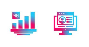 4 g och logga in ikon vektor