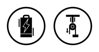 Batterie und Pully Symbol vektor