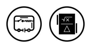 elektrisk krets och formel ikon vektor