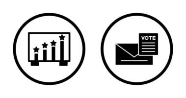 Bewertung und Brief Symbol vektor