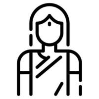 Sari Symbol Illustration zum Netz, Anwendung, Infografik, usw vektor