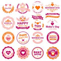 Mother Day Vector etikett för banner