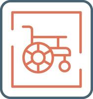 rullstol tecken vektor ikon