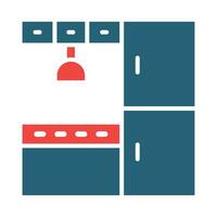 Küche Kabinett Vektor Glyphe zwei Farbe Symbol zum persönlich und kommerziell verwenden.