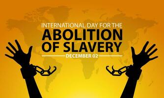 internationell dag för de avskaffande av slaveri december 02 bakgrund vektor illustration