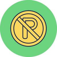 Nein Parkplatz Vektor Symbol