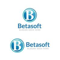 b Brief Logo Design im Kreis Vektor Vorlage