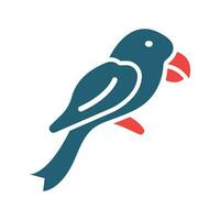 papegoja vektor glyf två Färg ikon för personlig och kommersiell använda sig av.