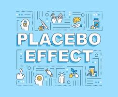 Placebo-Effekt Wortkonzepte Banner vektor