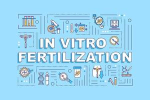 In-vitro-Fertilisation Wortkonzepte Banner vektor