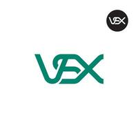 Brief vsx Monogramm Logo Design vektor