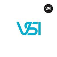 brev vsi monogram logotyp design vektor