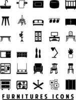 Möbel Symbole- ein umfassend leiten zu Innere Design vektor