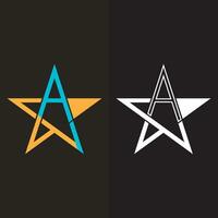 Star und Brief ein Logo vektor