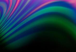dunkle mehrfarbige, regenbogenvektorschablone mit abstrakten linien. vektor