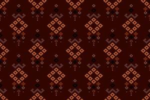 rot Kreuz Stich bunt geometrisch traditionell ethnisch Muster Ikat nahtlos Muster abstrakt Design zum Stoff drucken Stoff Kleid Teppich Vorhänge und Sarong aztekisch afrikanisch indisch indonesisch vektor