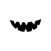 Halloween Gesicht Symbol Vektor. unheimlich Gesicht Illustration unterzeichnen. Kürbis Gesicht Symbol oder Logo. vektor