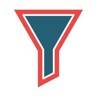 Filter Vektor Glyphe zwei Farbe Symbol zum persönlich und kommerziell verwenden.
