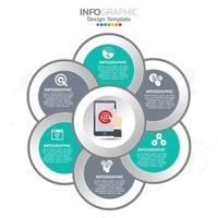 Infografik-Vorlagenkonzept mit Symbolen. vektor
