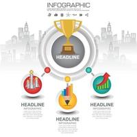 Business-Infografik-Vorlage mit 3 Optionen oder Schritten. vektor