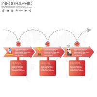 Business-Infografik-Vorlage mit 3 Optionen oder Schritten. vektor