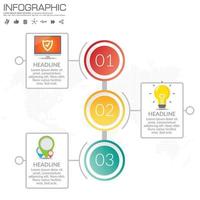 Business-Infografik-Vorlage mit 3 Optionen oder Schritten. vektor