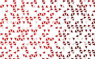 ljusröd vektor bakgrund med linjer, trianglar.