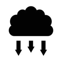 nederbörd vektor glyf ikon för personlig och kommersiell använda sig av.