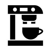 Kaffee Hersteller Vektor Glyphe Symbol zum persönlich und kommerziell verwenden.